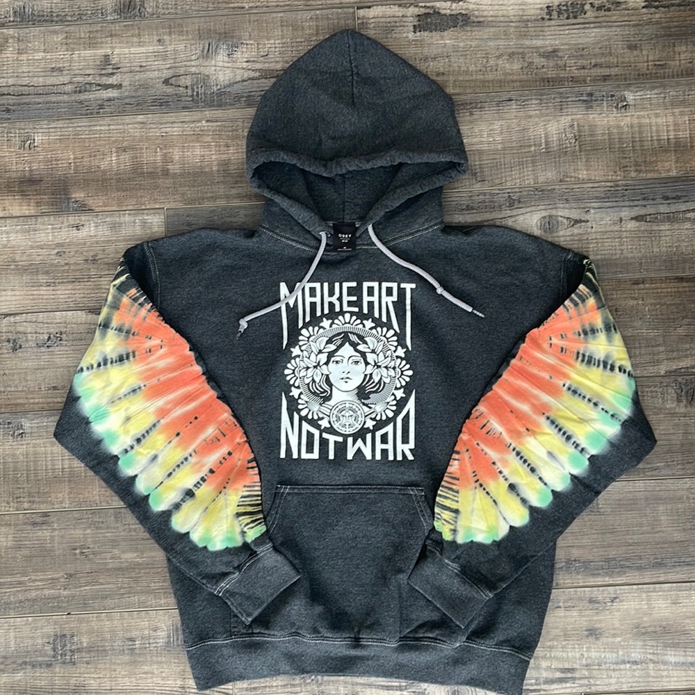 Obey brand hooded pullover sweatshirt